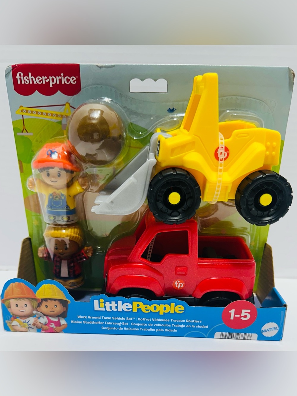 Fisher-Price Little People WORK AROUND TOWN Vehicle Set 5pc NEW